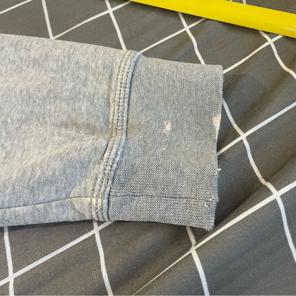 Nike Hoodie Mens Small Gray Full Zip Swoosh Embroidered Logo Athletic Jacket - Picture 8 of 9